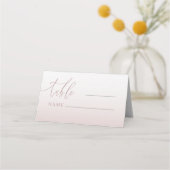 Moderne Rose Gold Gradient Wedding Tischnummer Platzkarte (Vorderseite)