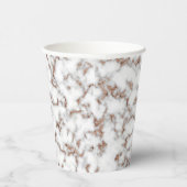 Moderne Rose Gold Gray Marble Pappbecher (Rechts)