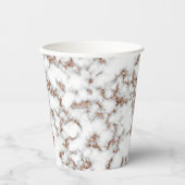 Moderne Rose Gold Gray Marble Pappbecher (Vorderseite)