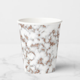 Moderne Rose Gold Gray Marble Pappbecher