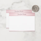 Moderne Rose Gold Handschrift Elegant Mitteilungskarte (Vorderseite/Rückseite Beispiel)