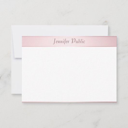 Moderne Rose Gold Handschrift Elegante Vorlage (Vorderseite)