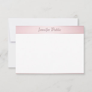 Moderne Rose Gold Handschrift Elegante Vorlage