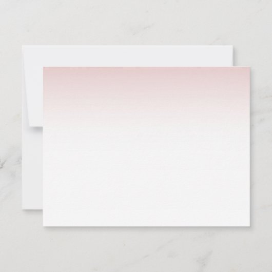 Moderne Rose Gold Handwriting-Skriptvorlage Mitteilungskarte (Rückseite)