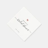 Moderne Rose Gold Heart Chic Brautparty Serviette (Ecke)