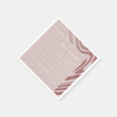 Moderne Rose Gold Hochzeitsspass Fakten Rosa Serviette (Ecke)