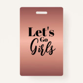 Moderne Rose Gold I Crew Bachelorette Ausweis (Rückseite)