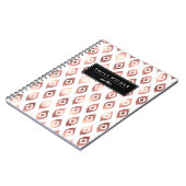 Moderne Rose Gold Ikat | Notizbuch Notizblock (Linke Seite)