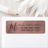 Moderne Rose Gold Imitate Fohlen Dreieck-Adresse (Insitu)