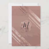 Moderne Rose Gold Imitate Fossil Dreieck Bridmaid Einladung (Rückseite)