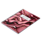 Moderne Rose Gold Imitate Glitzer Name Personalisi Notizblock (Linke Seite)