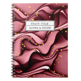 Moderne Rose Gold Imitate Glitzer Name Personalisi Notizblock