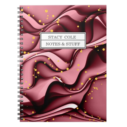 Moderne Rose Gold Imitate Glitzer Name Personalisi Notizblock (Vorderseite)