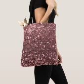 Moderne Rose Gold Imitate Glitzer Rosa Print Tasche (Von Nahem)