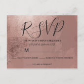 Moderne Rose Gold Imitats Foil Triangle RSVPs Einladungspostkarte (Vorderseite)