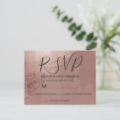 Moderne Rose Gold Imitats Foil Triangle RSVPs Einladungspostkarte (Stehend Vorderseite)