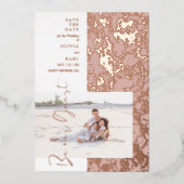 Moderne Rose Gold ist unser Foto Folieneinladung (Vorderseite)