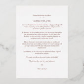 Moderne Rose Gold ist unser Foto Folieneinladung (Rückseite)