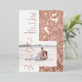 Moderne Rose Gold ist unser Foto Folieneinladung (Stehend vorne)