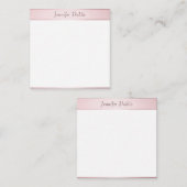 Moderne Rose Gold-Kalligraphie-Script-Elegant Mitteilungskarte (Vorne/Hinten)