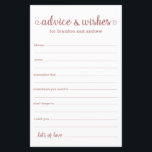 Moderne Rose Gold LGBTQ Hochzeitsberatung und Wüns<br><div class="desc">Diese Rose sind einfach, gold und weiß, modern, minimalistisch, handschriftlich LGBTQ Advice & Wish Blätter sind perfekt, um bei Ihrem Brautparty, Probe Dinner oder Hochzeitsfeier zu essen, damit Sie sich für das glückliche Paar ausfüllen können. Die Menschen werden die Liebe haben, die Anweisungen zu bekommen - sie machen es so...</div>