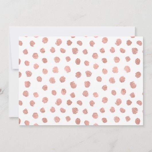 Moderne Rose Gold Liebe Einladung Hochzeit (Rückseite)