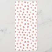 Moderne Rose Gold Liebe Hochzeitkarte Menükarte (Rückseite)