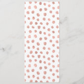 Moderne Rose Gold Liebe Hochzeitkarte Menükarte (Rückseite)