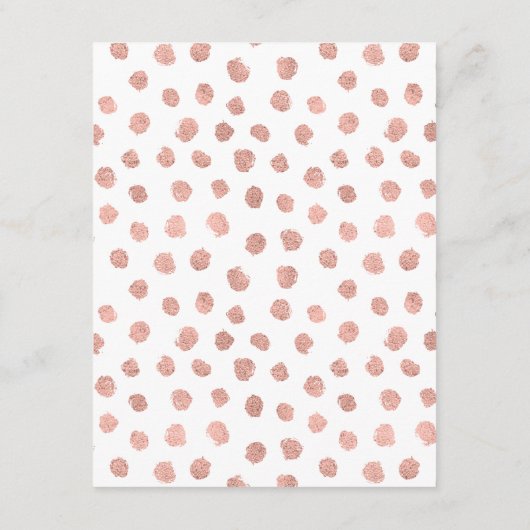 Moderne Rose Gold Liebe Hochzeitsberatungskarte Hinweiskarte (Rückseite)