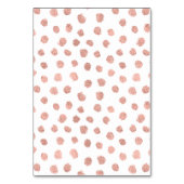 Moderne Rose Gold Liebe Hochzeitsberatungskarte Tischnummer (Rückseite)