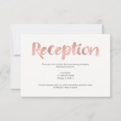 Moderne Rose Gold Liebe Hochzeitskarte Einladung (Vorderseite)