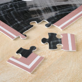 Moderne Rose Gold Liebe Script Foto Valentinstag Puzzle (Seite)