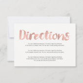 Moderne Rose Gold Liebe Wedding Directors Card Einladung (Vorderseite)