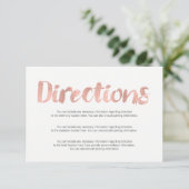 Moderne Rose Gold Liebe Wedding Directors Card Einladung (Stehend Vorderseite)