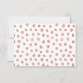 Moderne Rose Gold Liebe Wedding Directors Card Einladung (Rückseite)