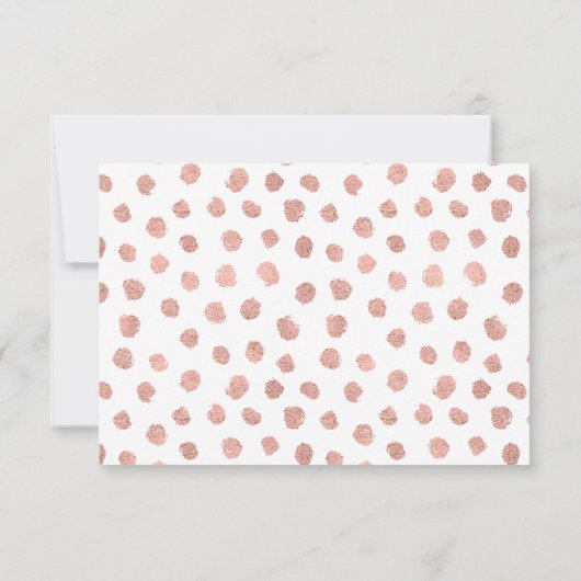 Moderne Rose Gold Liebe Wedding Directors Card Einladung (Rückseite)