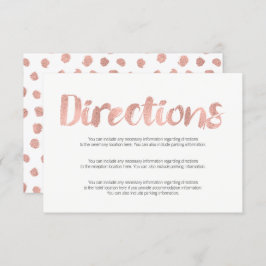 Moderne Rose Gold Liebe Wedding Directors Card Einladung