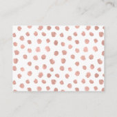 Moderne Rose Gold Liebe Wedding Registry Card Begleitkarte (Rückseite)