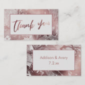 Moderne Rose Gold & Light Grau Marmorierung Vielen Begleitkarte (Vorne/Hinten)