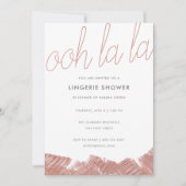 Moderne Rose Gold Lingerie Dusche einladen Einladung (Vorderseite)