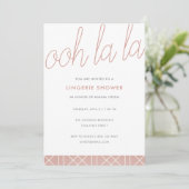 Moderne Rose Gold Lingerie Dusche einladen Einladung (Stehend Vorderseite)