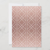 Moderne Rose Gold Lingerie Dusche einladen Einladung (Rückseite)