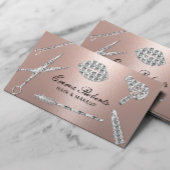 Moderne Rose Gold Luxus Makeup Artist & Hair Salon Visitenkarte