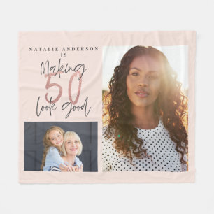 moderne Rose Gold macht 50 aussehen gutVlies Blank Fleecedecke