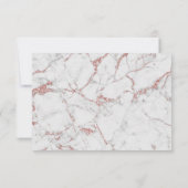 Moderne Rose Gold Marmor Blush Pink Bestellung Vie Dankeskarte (Rückseite)