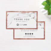 Moderne Rose Gold Marmor Luxe Business Vielen Dank (Schreibtisch)