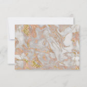 Moderne Rose Gold Marmor werden Sie meine Bridesma Einladung (Rückseite)