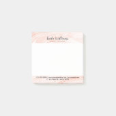 Moderne Rose-Gold-Marmor-Wirbel Post-it Klebezettel (Vorderseite)