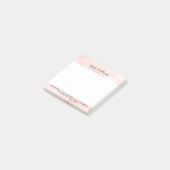 Moderne Rose-Gold-Marmor-Wirbel Post-it Klebezettel (angewinkelt)