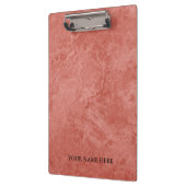 Moderne Rose Gold Marmordesigner Personalisiert Klemmbrett (Links)